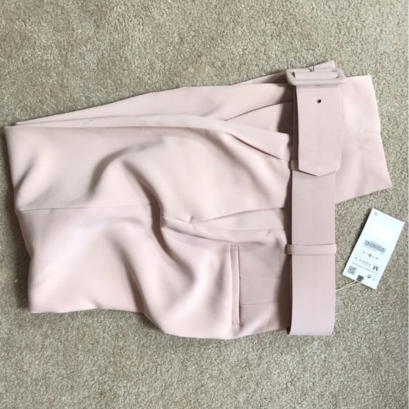 Zara Dusty Pink Belted Pants - Picture 7 of 7
